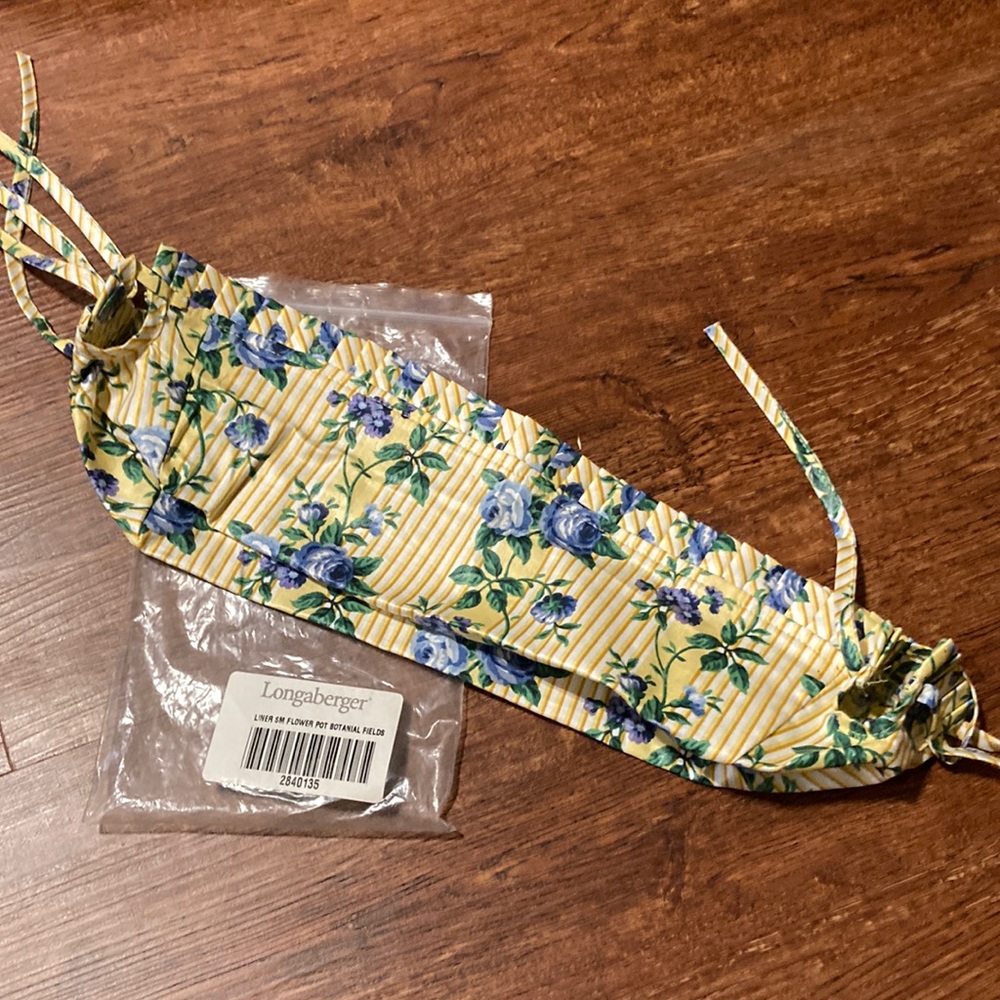 Longaberger Small Flower Pot Fabric Liner